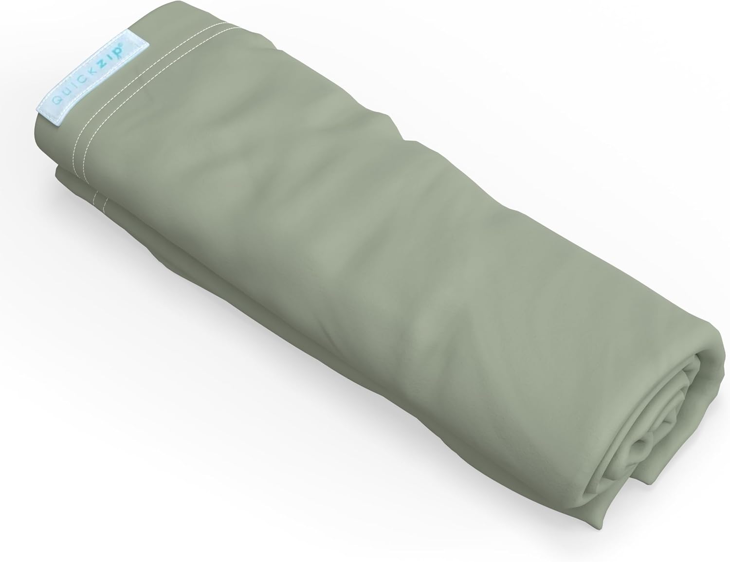 QuickZip Crib Extra Zip-On Sheet (SecureFit Wraparound Base Not Included) - Faster, Safer, Easier Baby Crib Sheets - White 100% Cotton - Fits All Standard Crib Mattresses