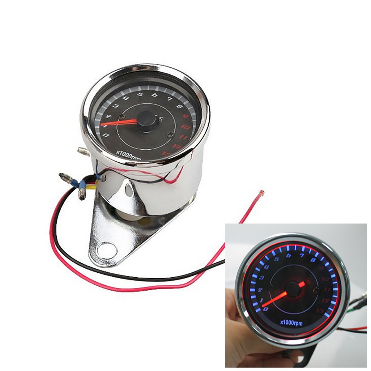 Stainless Motorcycle Speed Counter Odometer Gauge LED Light for Haley Silver | Ebay Motors | Parts & Accessories | Motorcycle Parts | Instruments & Gauges | Other Instruments & Gauges-image-16