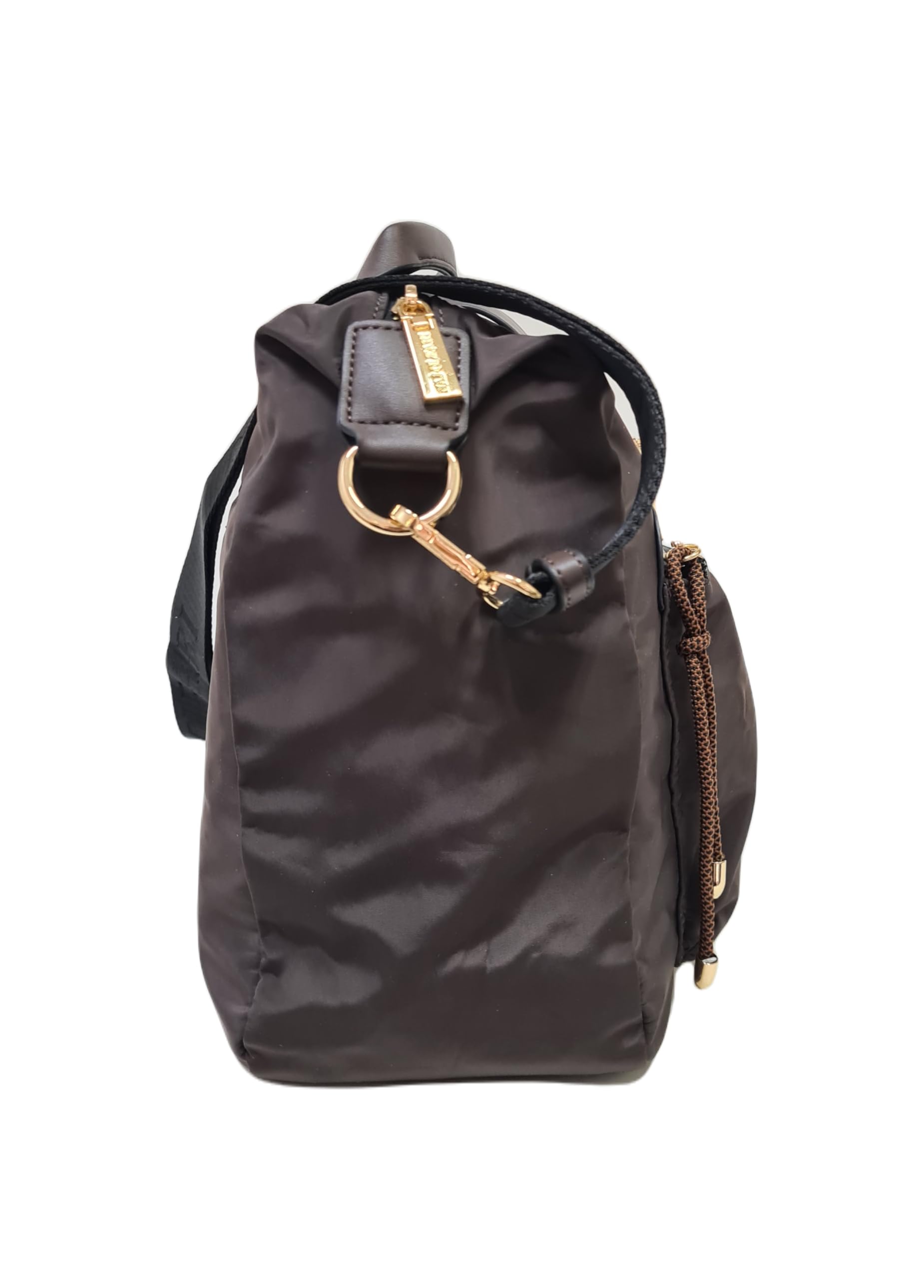 NAJ-OLEARI Borsa Donna In Nylon Cartella Multitasche Portadocumenti Multiuso ART. 61834 Prodotto Realizzato con 100% Nylon Riciclato (CIOCCOLATO)