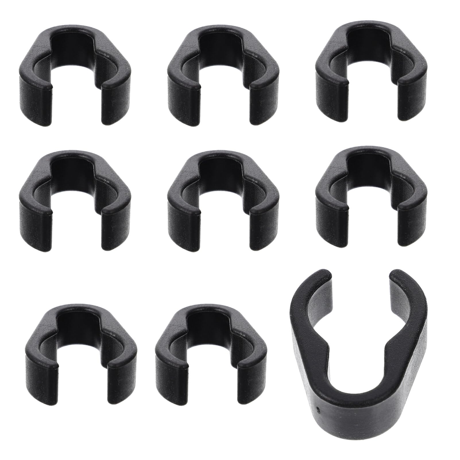 GANAZONO Microphone Cable Clips 10 Pack Plastic Mic Cable Holders Flexible Clamps for Mic Stand Wire Management Home Stage Recording
