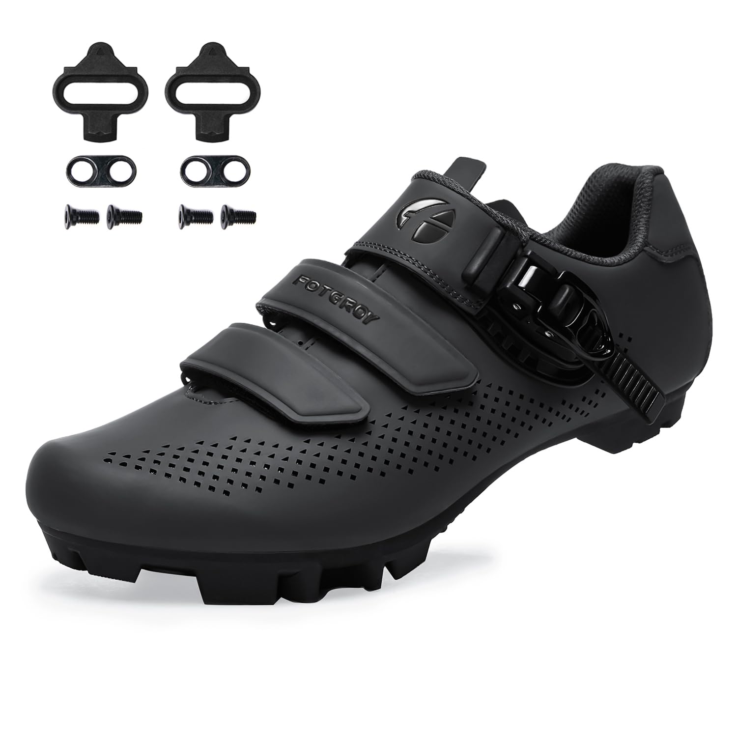 Hombres Mountain Bike Ciclismo Zapatos Mujeres, MTB-Zapatos Instalación Compatible SPD Cleats