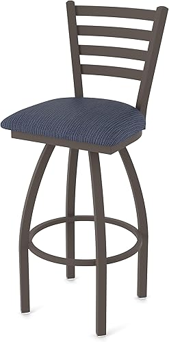 Miniatura 43 de 410 Jackie Taburete de bar giratorio de 36 pulgadas con acabado bronce y asiento de vinilo negro Vinilo negro,Canter Burdeos,Tierra Canter,Canter