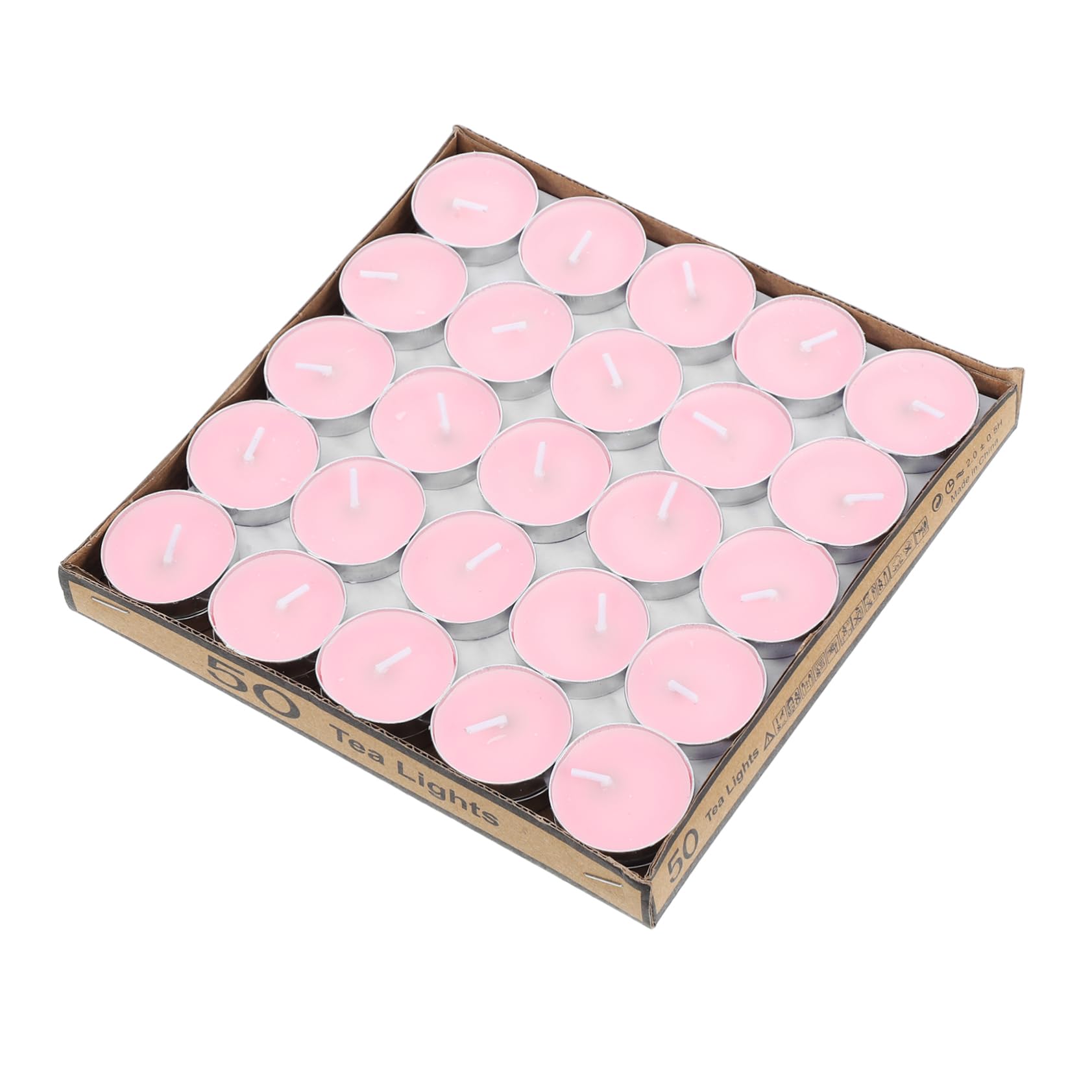 Ciieeo 50Pcs Unscented Mini Tealight Candles Round Household Candles for Weddings Romantic Dinners and Home Burning Smokeless for Event Centerpieces