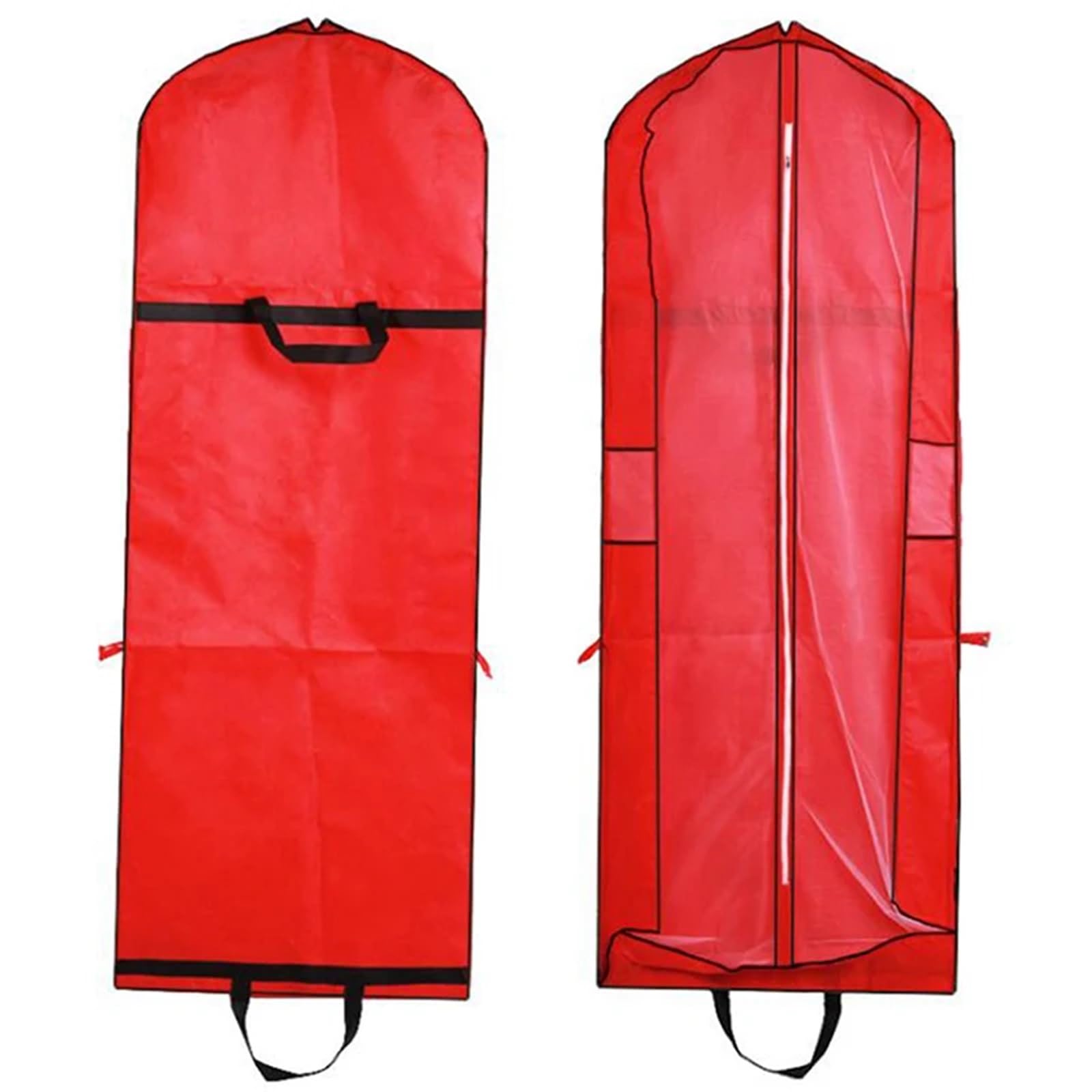 Custodie Per Abiti 1 pezzo di copertura antipolvere for abiti da sposa, pieghevole, for riporre i vestiti, 150 cm/180 cm(180CM Red)