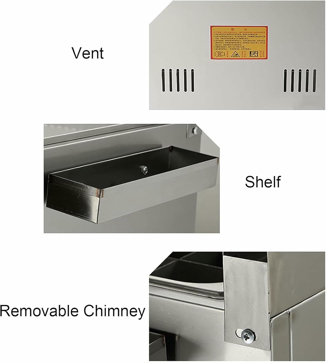 Commercial Deep Fat Fryer 8L/16L Gas, Stainless Steel Countertop, with Basket, Home Kitchen Restaurant