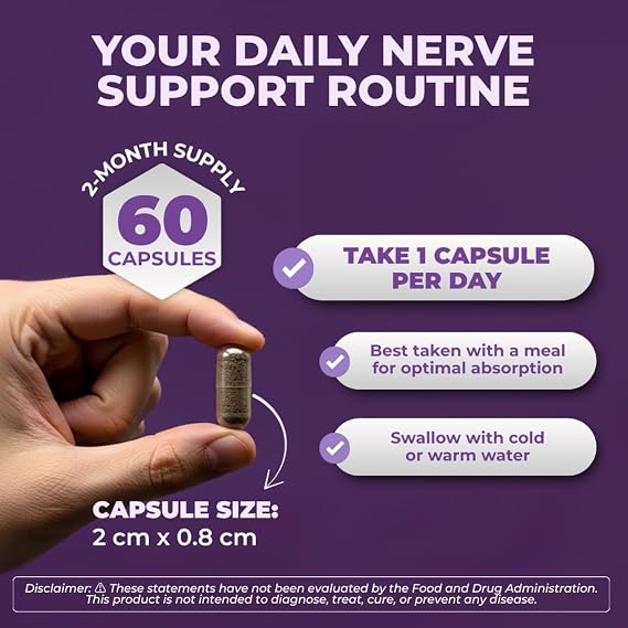 Vitalyra Nerve Support - Alpha Lipoic Acid, Magnesium & CoQ10, Vegan