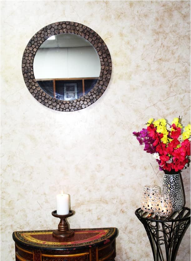 Miniatura 4 de Hosley Juego de 2 soportes de pilar de madera marrón de 5 pulgadas de alto. Regalo ideal para el hogar, boda, spa y aromaterapia. O3