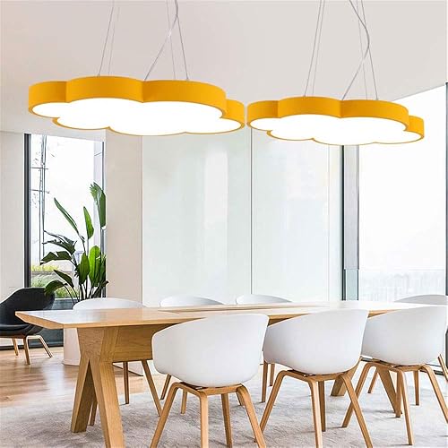 Miniatura 2 de NIUYAO - Lámpara colgante de metal con forma de nube regulable para habitación de niños, 1 lámpara colgante en acrílico (bombilla incluida),