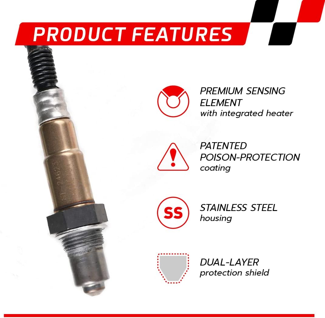 Downstream Oxygen Sensor for Toyota Celica 2000-2005 & Prius 2004-2009 & Sienna 1998-2000 4 Wire
