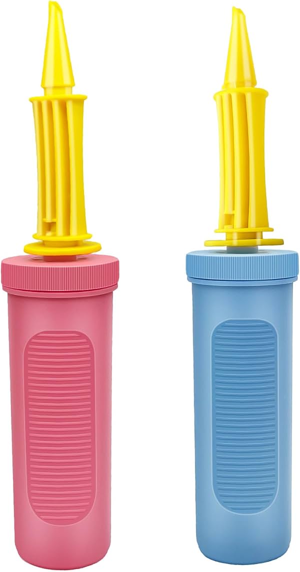 Bomba de Mano para Globos, Bomba de Mano de Doble Acción, Inflador de Aire para Globos para Decoraciones de Fiestas de Cumpleaños, Bomba de Mano Portátil para Globos.