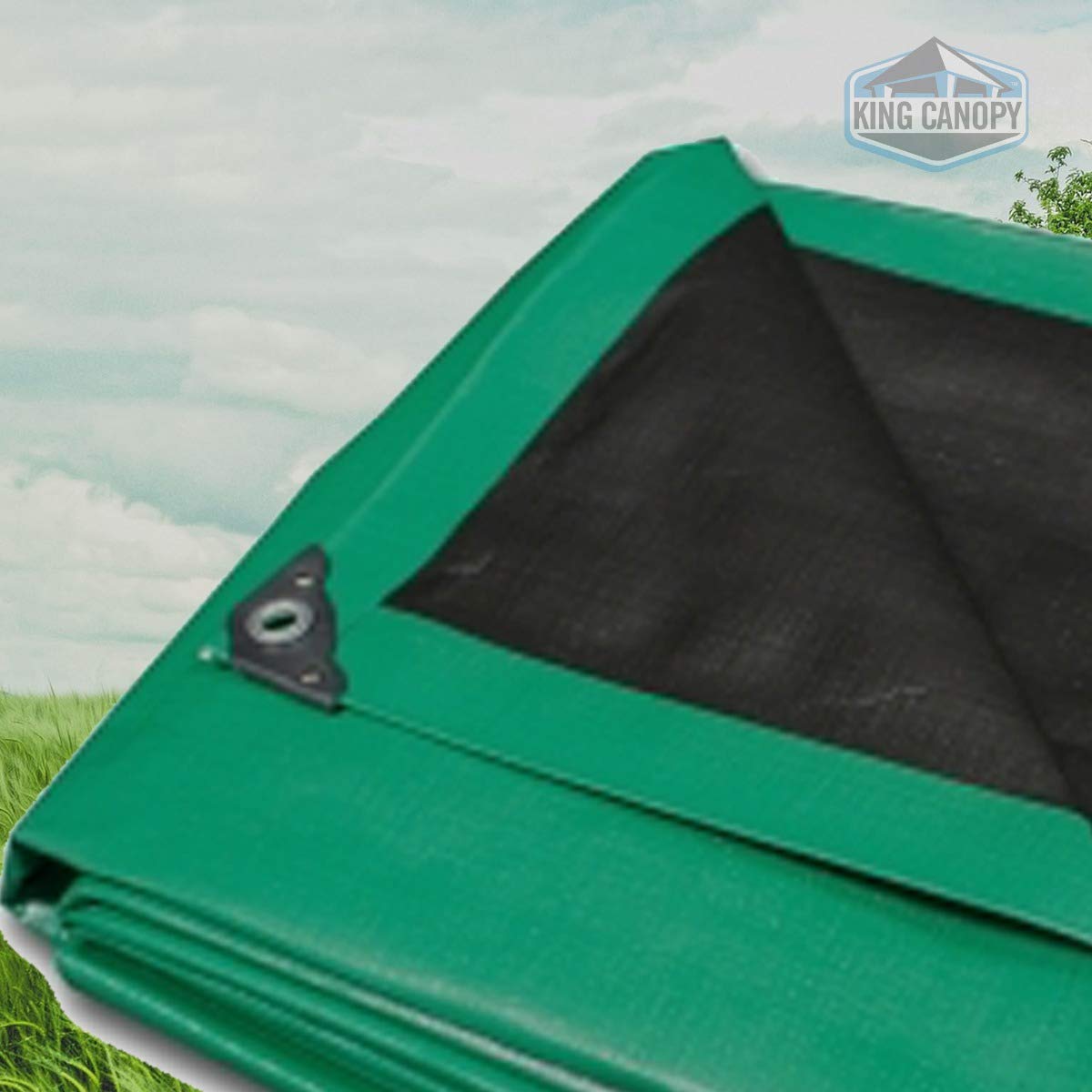 Green/Silver Heavy Duty Tarp 12X14