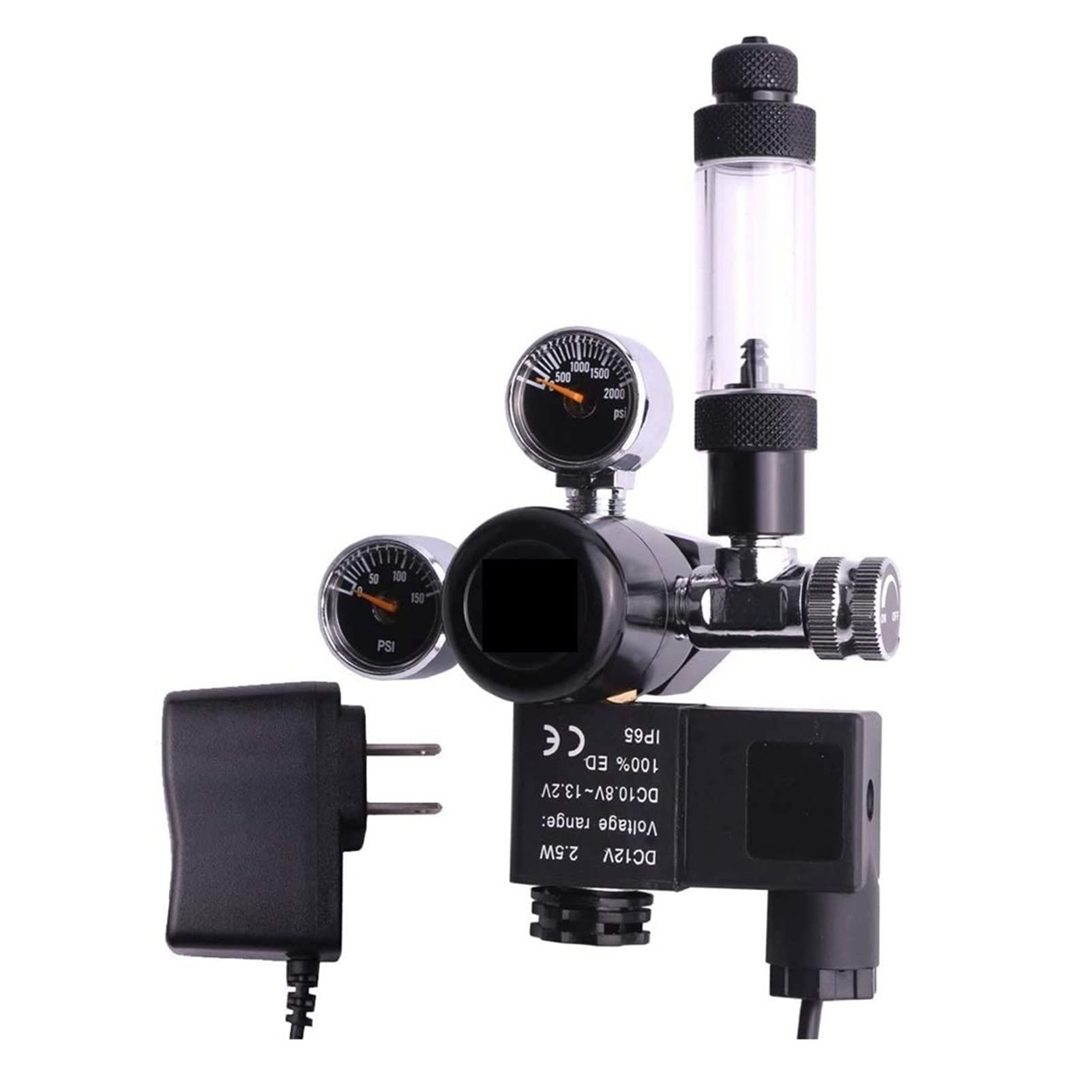 Reduktor ciśnienia CO2, Akwarium CO2 Regulator z DC Zawór elektromagnesu i akcesoria do czołgu bąbelkowego(W21.8)