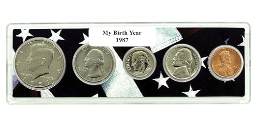 Ministère des Sports Hommage à Oscar Schmidt, Légende du Basket-Ball Mondial 9 61vySYAdtSL. SX522 1987-5 Coin Birth Year Set in American Flag Holder Uncirculated