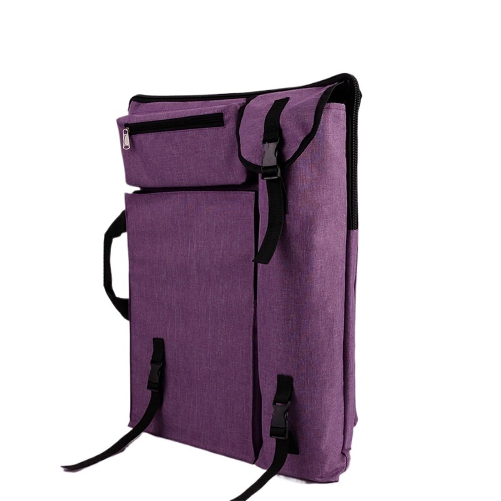 Borsa Porta Disegni per Artisti Custodia for Portfolio Artistico Borsa for Il Trasporto Borsa for riporre Il cassetto Borsa a Tracolla Portatile Portatile Tavolo da Disegno for Artista(Purple)