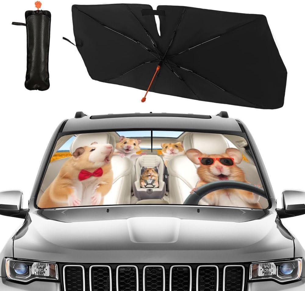 CHILL·TEK Funny Animal Car Windshield Sun Shade Umbrella