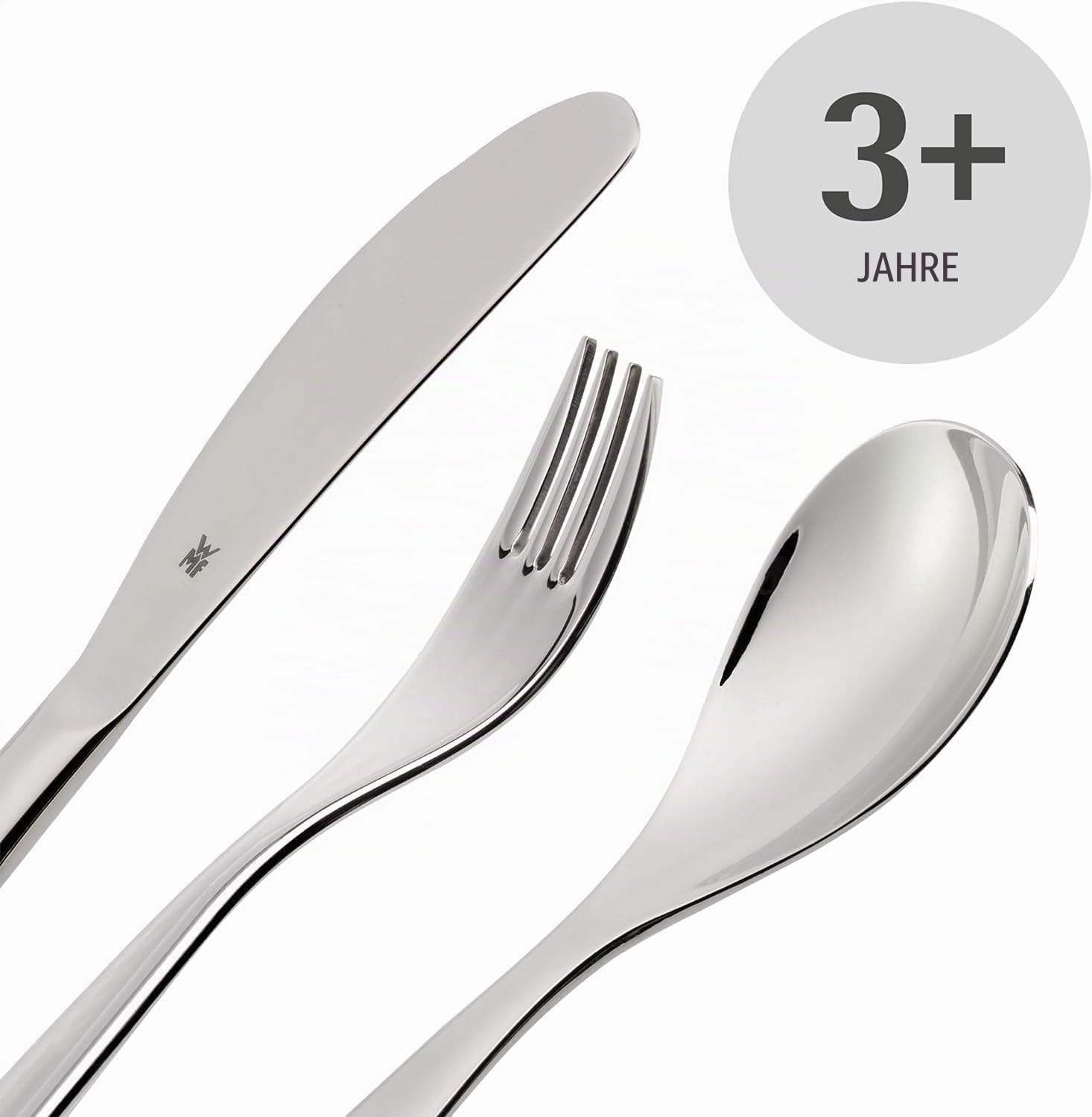 WMF Knuddel Kinderbesteck mit Namensgravur - schönes Kinder Besteckset Taufgeschenke personalisiert mit Gravur - Geschenkideen für Mädchen und Jungen ab 3 Jahre 4-teilig