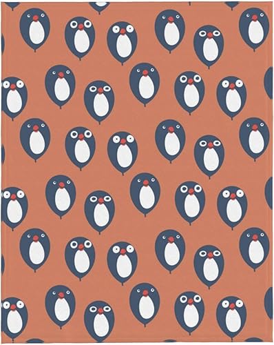 Miniatura 9 de Penguin Throw Blanket for Women Soft Summer Fleece Blanket Washable Travel Lightweight Blanket for Sofa Bed Couch All Season (50"x40")