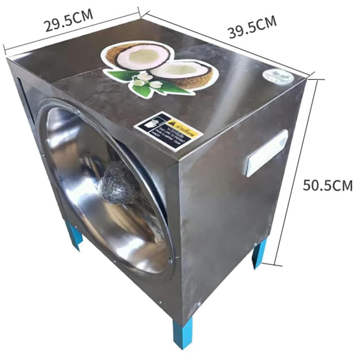 Rallador eléctrico de coco, 300 W, comercial, 50-60 unidades/hora, acero inoxidable, fácil de limpiar, sin montaje, versátil para frutas
