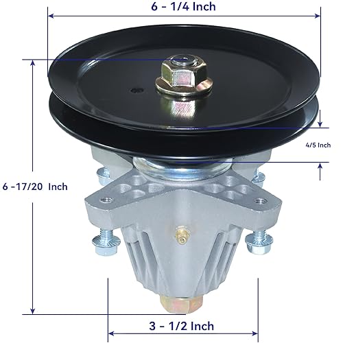 Miniatura 3 de Paquete de 2 conjuntos de husillo 918-06977A con polea tensora 756-05034A reemplazan 918-06977 para Cub Cadet XT1-LT46, XT2-LT46, Craftsman T225,