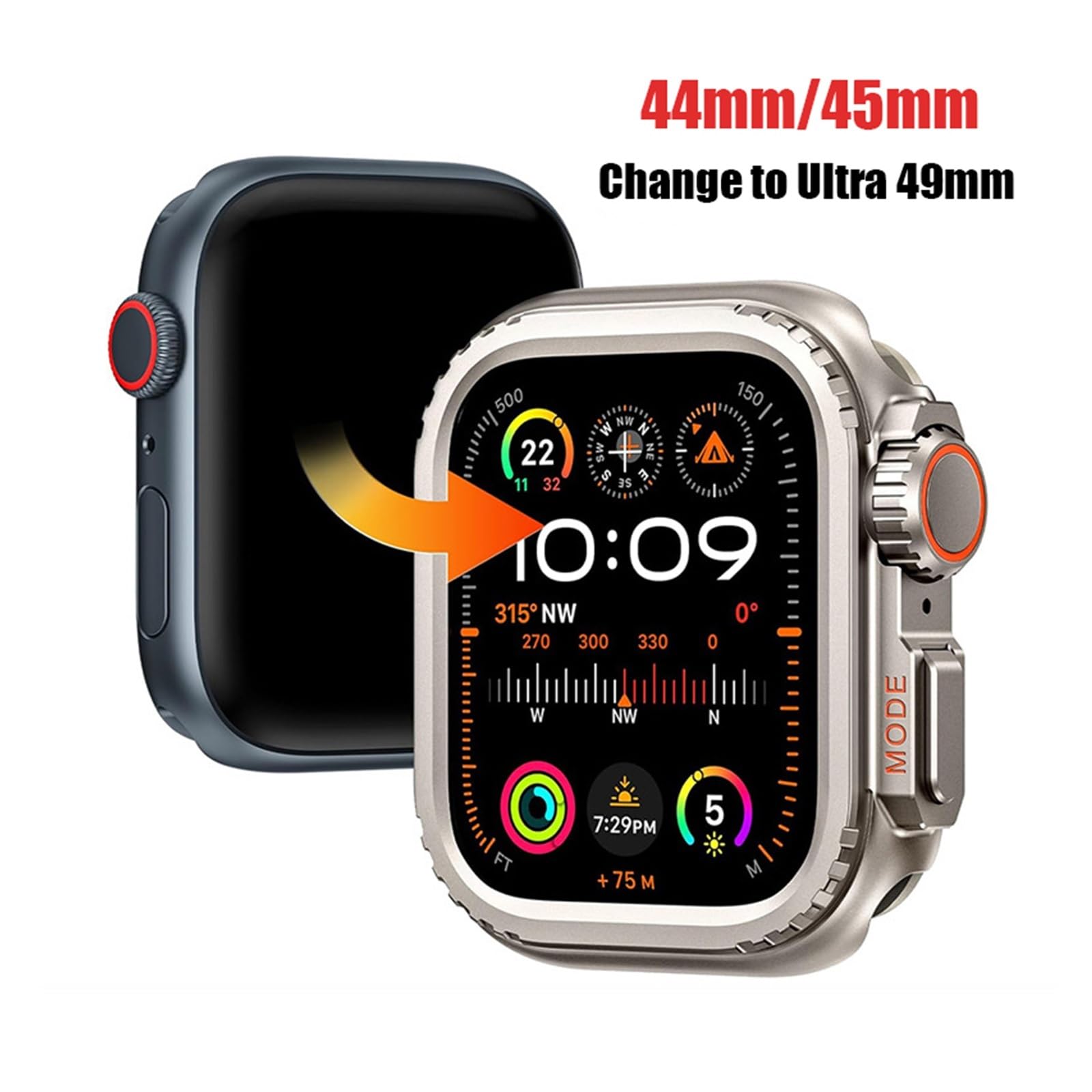 Custodia protettiva in metallo per Apple Watch S10 42mm S10 46mm 45mm 44mm Cover protettiva per telaio per iWatch Series 9 8 7 6 5 4 SE Cambia in Ultra 2 49mm