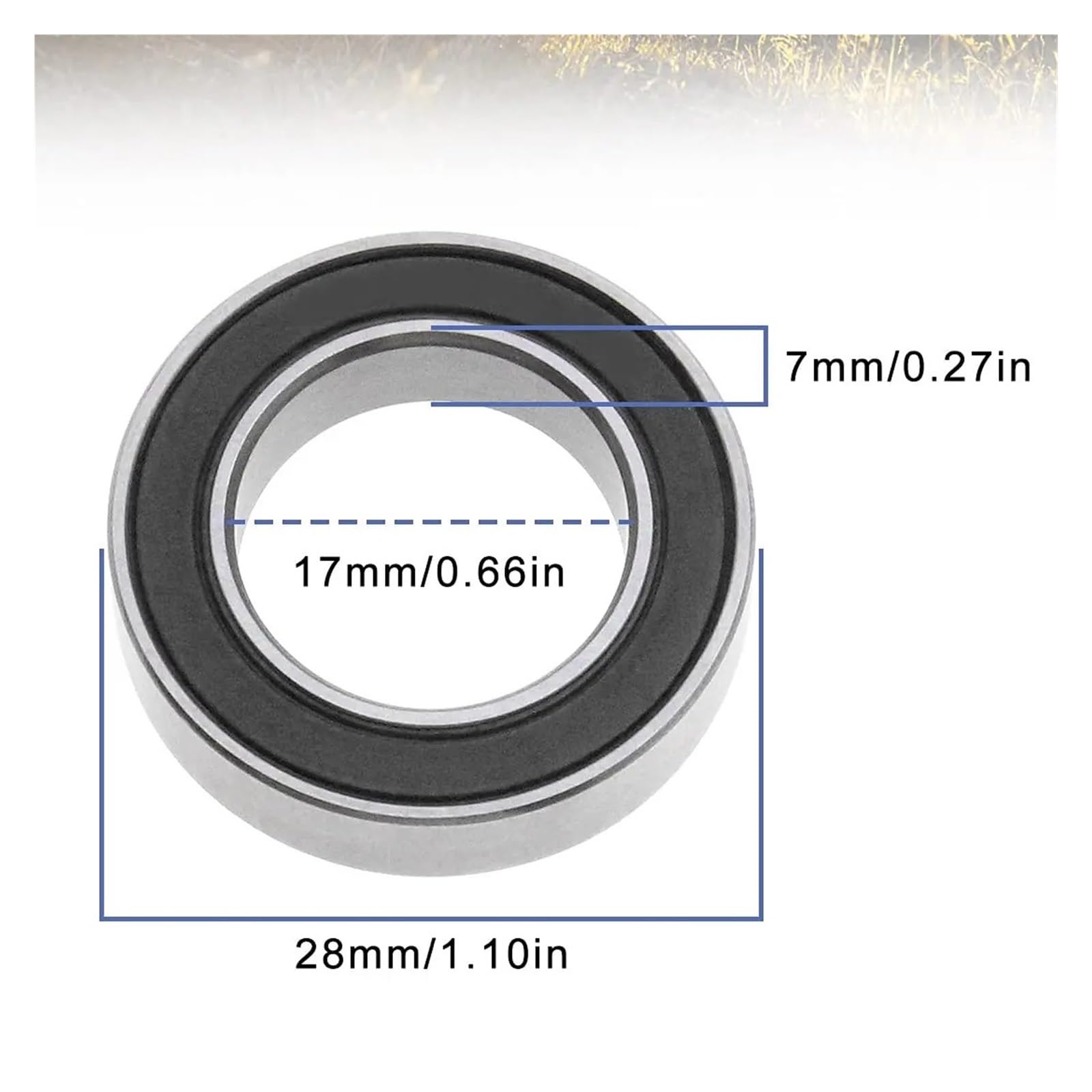 10/30/50pcs 17287RS roulement à billes 17x28x7mm for roues de vélo roulements réparation support inférieur(17287RS 30Pcs,ABEC-1)