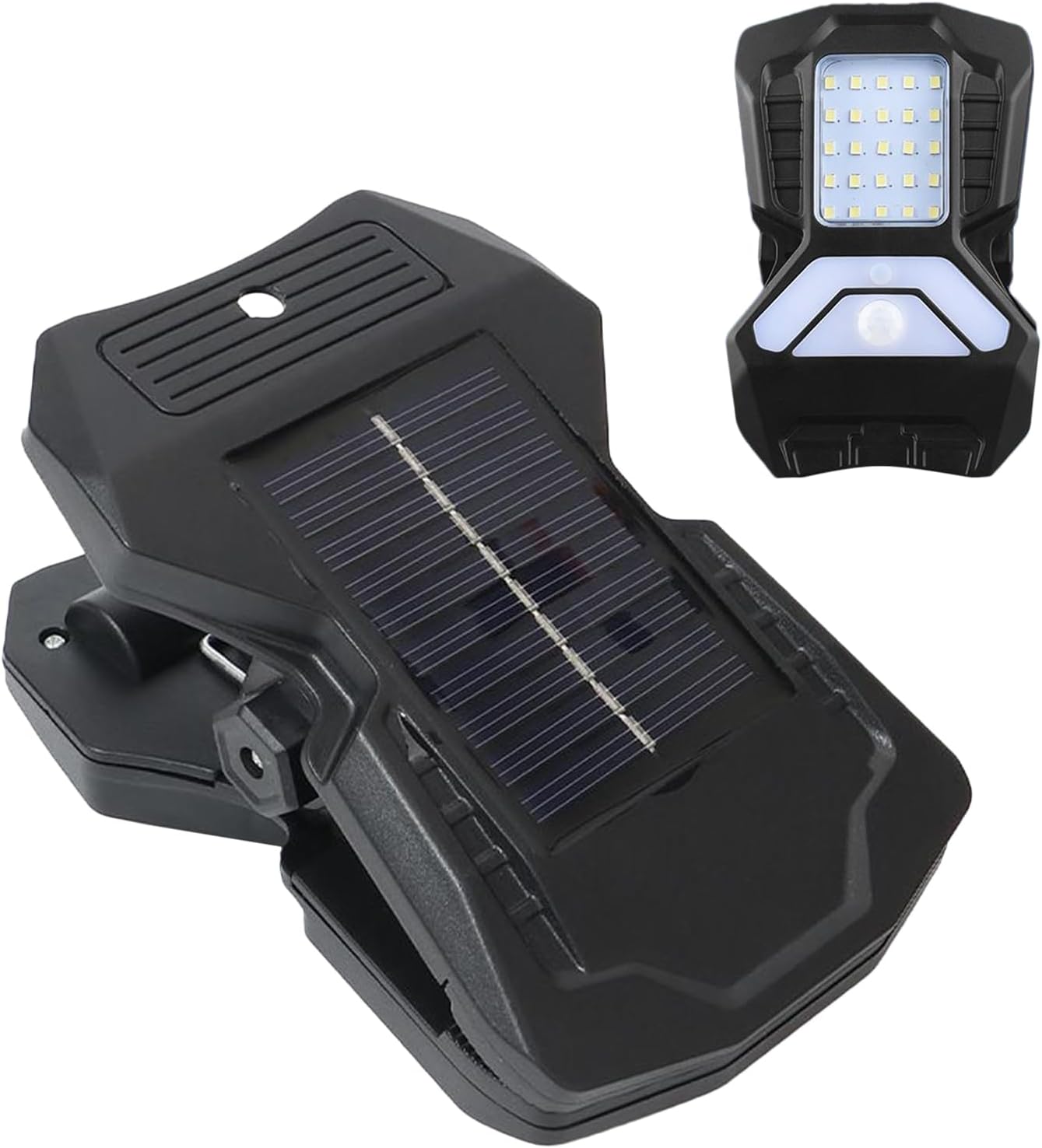 Clip on Solar Lights,Clip on Solar Motion Fence Lights Outdoor - Portable Garden Accessories for Camping Pool Gate Flower Bed Pathway Farm Garage Walkway Yard Porch