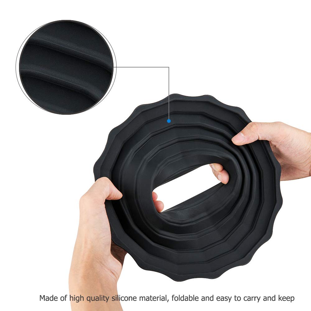 JJC Pare-Soleil Universel Pliable Anti-Reflet en Silicone pour Objectif D'appareil Photo Reflex Numérique Canon, Nikon, Sony, Fuji, Diamètre du Corps Entre 73 mm et 88 mm, Accessoire de Photographie