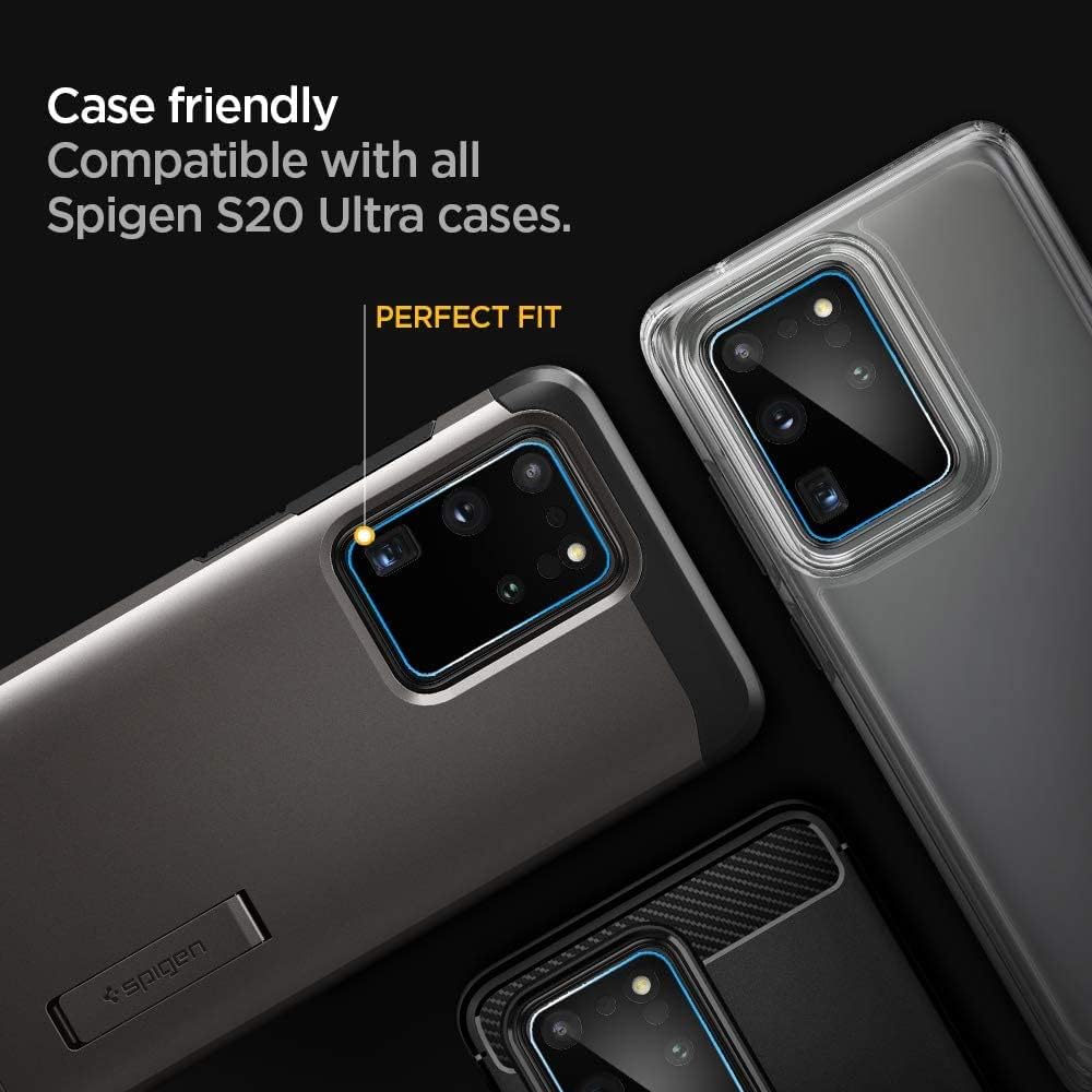 Spigen Camera lens Screen Protector [GlasTR Optik] Tempered Glass designed for Galaxy S20 Ultra / S20 Ultra 5G - 2 Pack