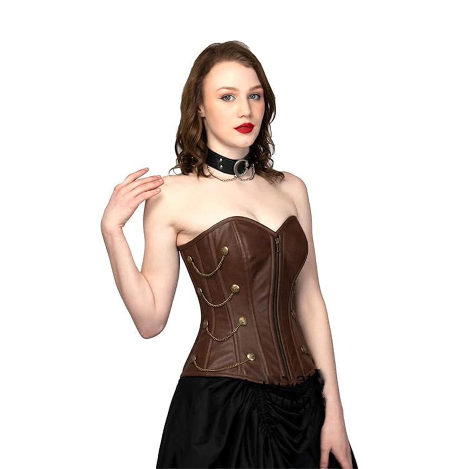 corset vogue Steampunk Steel Boned Over Bust Corset for women (XS)-picture-44