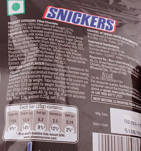 Image of Snickers 25 Gm X 4 Multi Pk - Caramel
