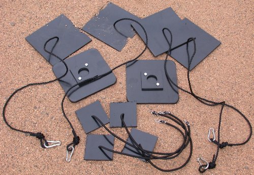 Home Court Portable Volleyball Sand Kits (Black, Small Pole 4 Guy Line)