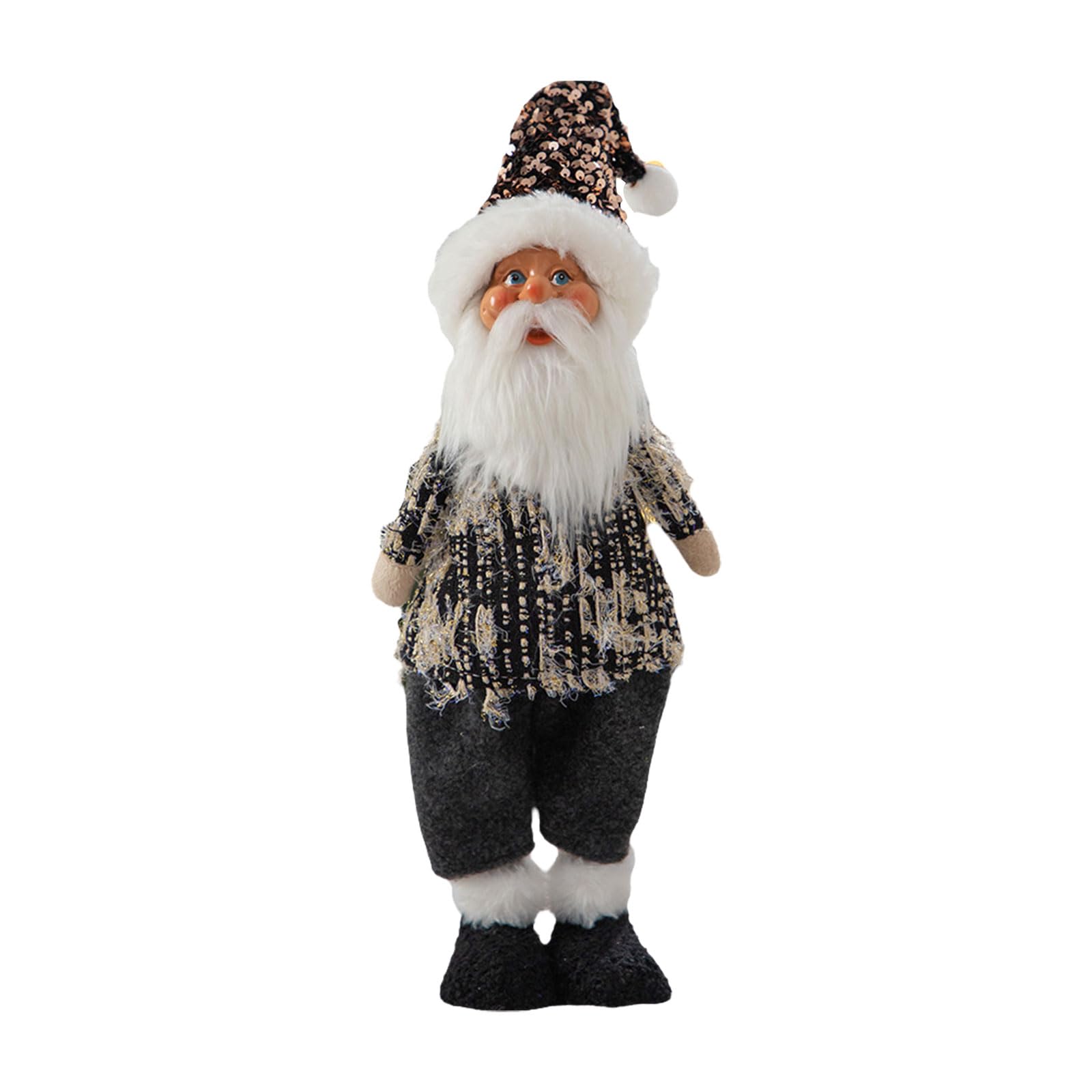 Hsioluted Standing Santa/Snowman/Deer Figurine Christmas Window Decoration Holiday Season Ornament for Tabletop Party Supplies Christmas Decoration
