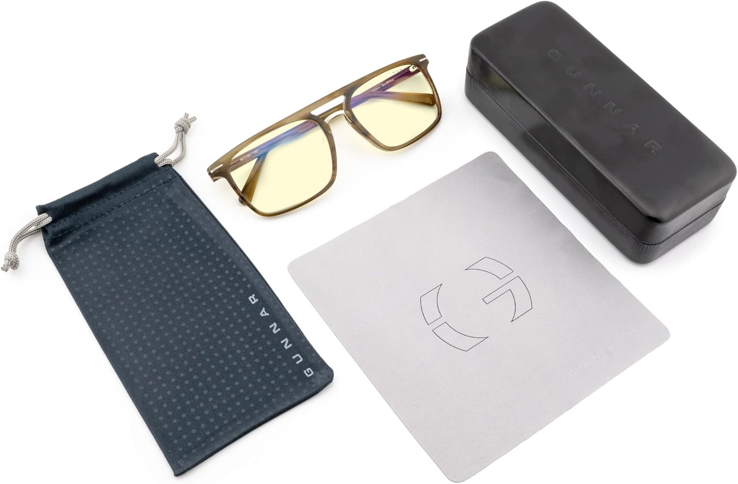 GUNNAR Gaming Glasses - Barton Sequoia Amber Lens - Blue Light Blocking Relieve Dry Eye