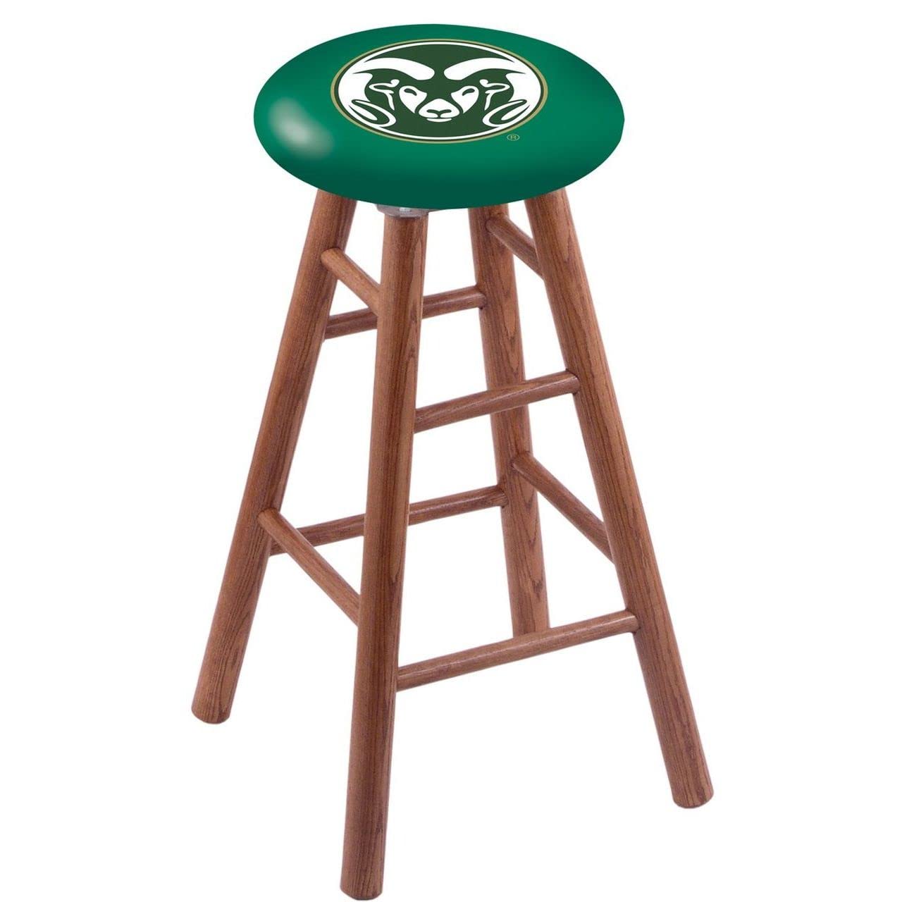 Holland Bar Stool Co. Oak Counter Stool in Medium Finish with Colorado State Seat by The