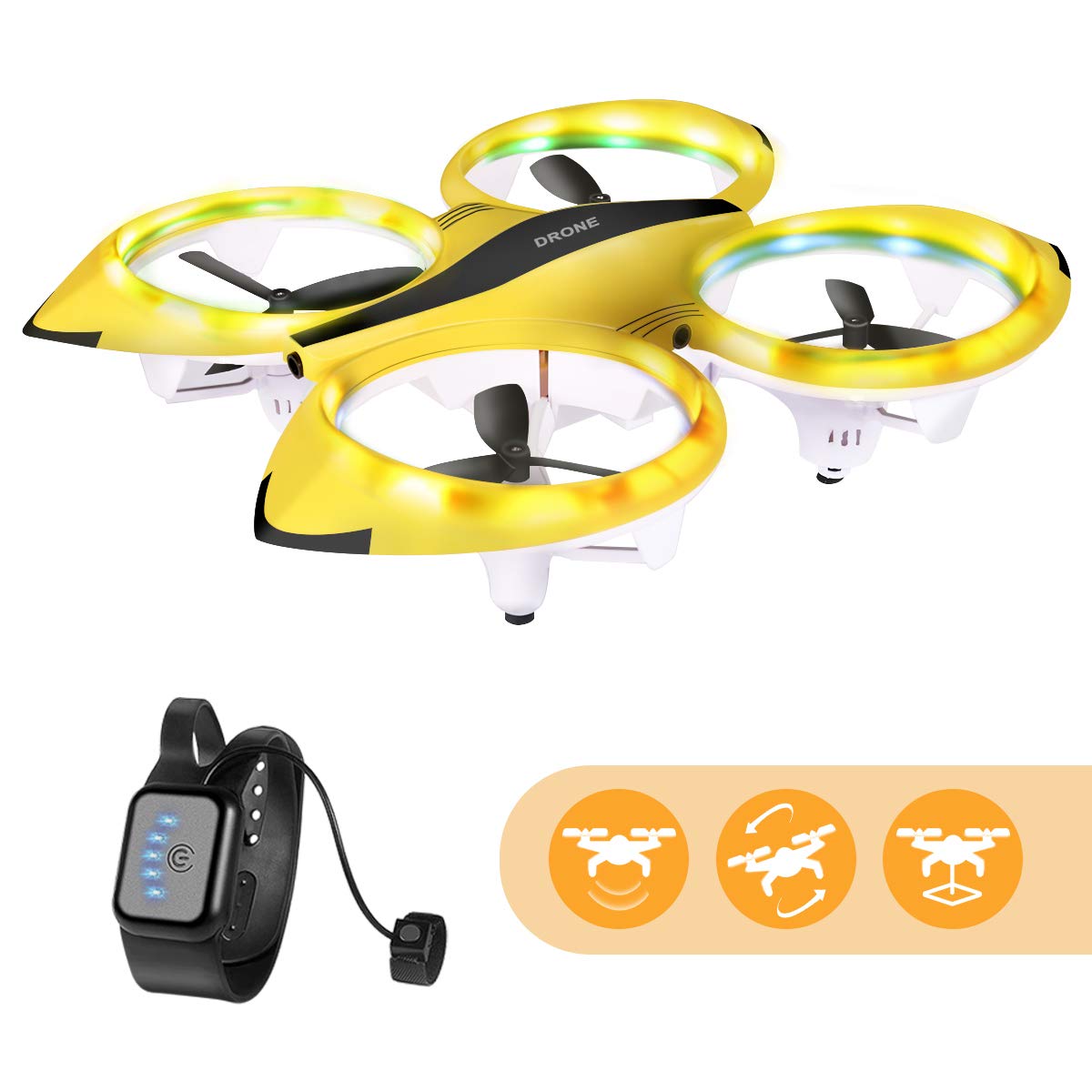 Buy Mini Drone, Upgraded Hand Control Drones Easy to Fly Even to Kids