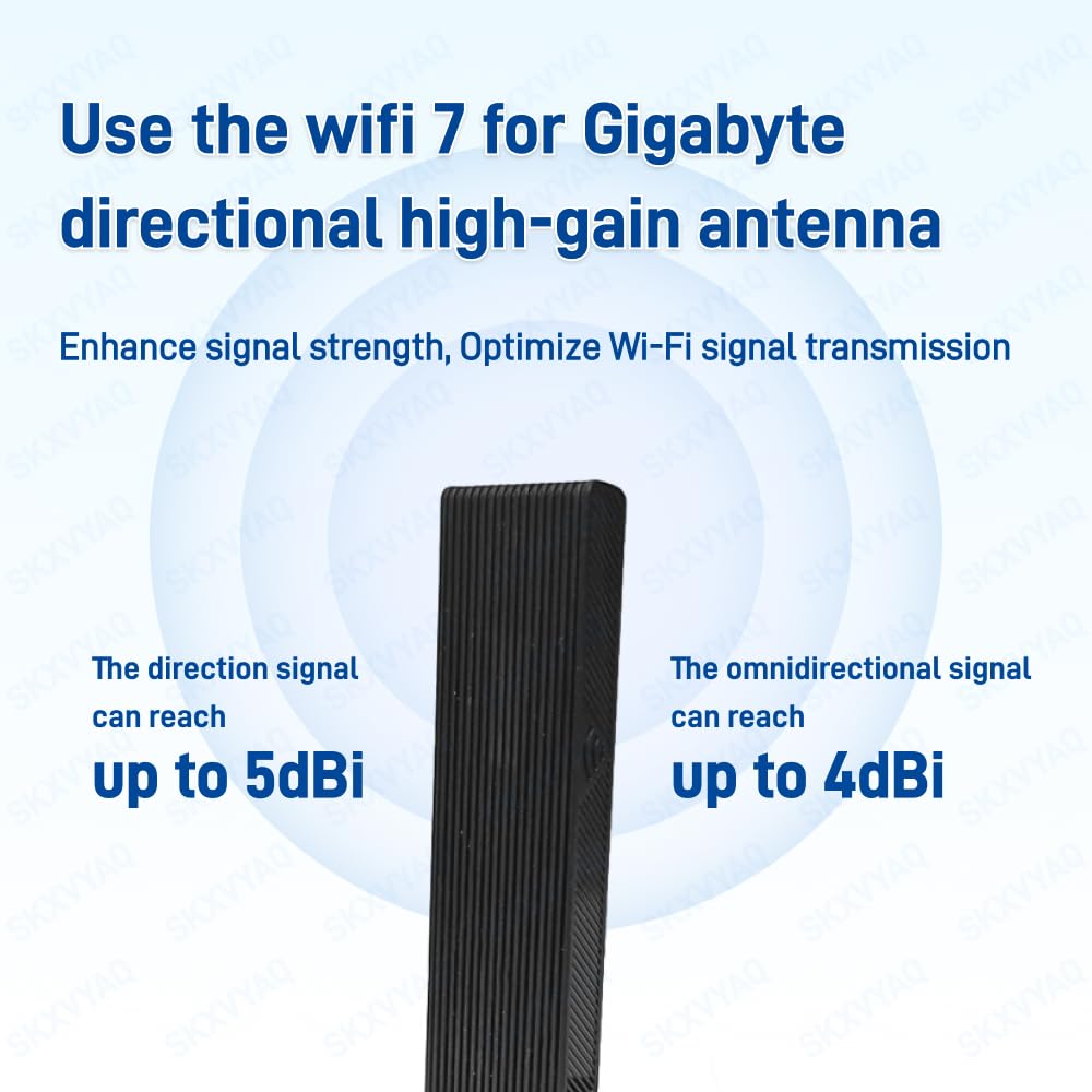 per GIGABYTE WiFi 7 Antenna 2.4G 5G 6G WiFi 6E WIFI7 per GIGABYTE X870 Series Scheda Madre con Nuova Interfaccia Nero