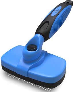 Pawradise Self-Cleaning Deshedding Slicker Brush for Dogs & Cats - Retractable Bristles, Skin-Safe Grooming for Long/Short Hair