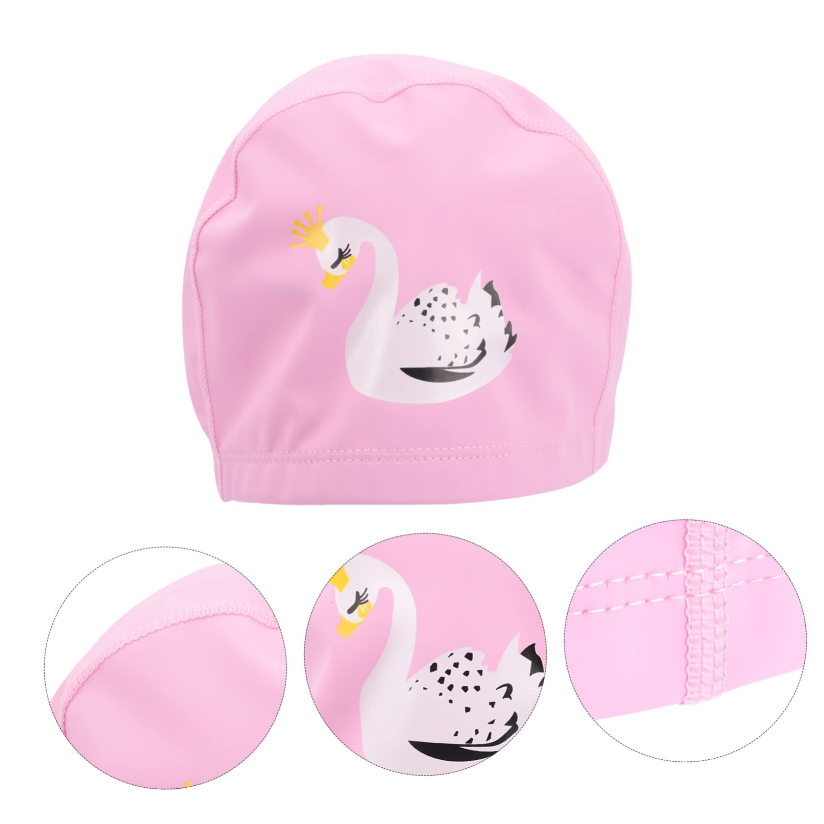 Yardwe 5pièces Bonnet De Natation Garçon Fille PVC Chapeau Élastique Anti-Glisse des Cheveux pour Garçons Et Filles pour Piscine Et Plage Cartoon Confortable Cygne