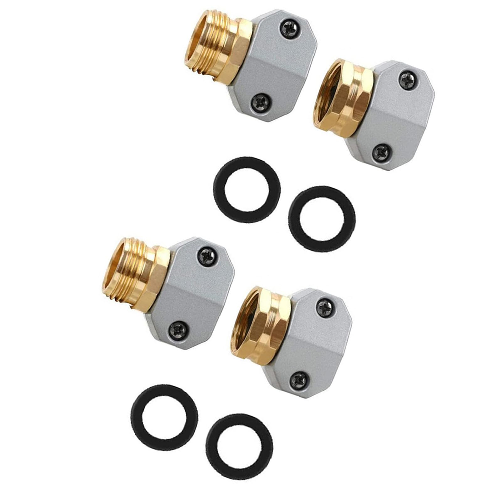 2pack Universals Hose Repair Coupler Weather Resistant Hose Mender Multipurpose Zincs Alloys Hoses Fitting Universals Water Connector