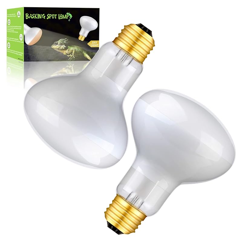Lâmpada de Aquecimento para Terrário Halógena UVA 75 W Luz Branca Suave HANJION Pacote com 2