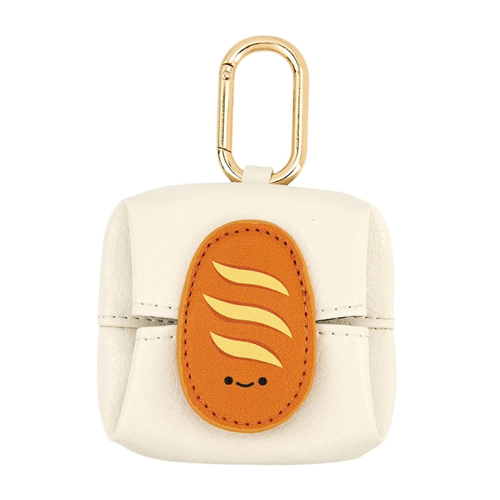 nivaa Money Purse Small Square Card Bag Storing Cards Pocket Headphones Case Cover Bread-picture-24