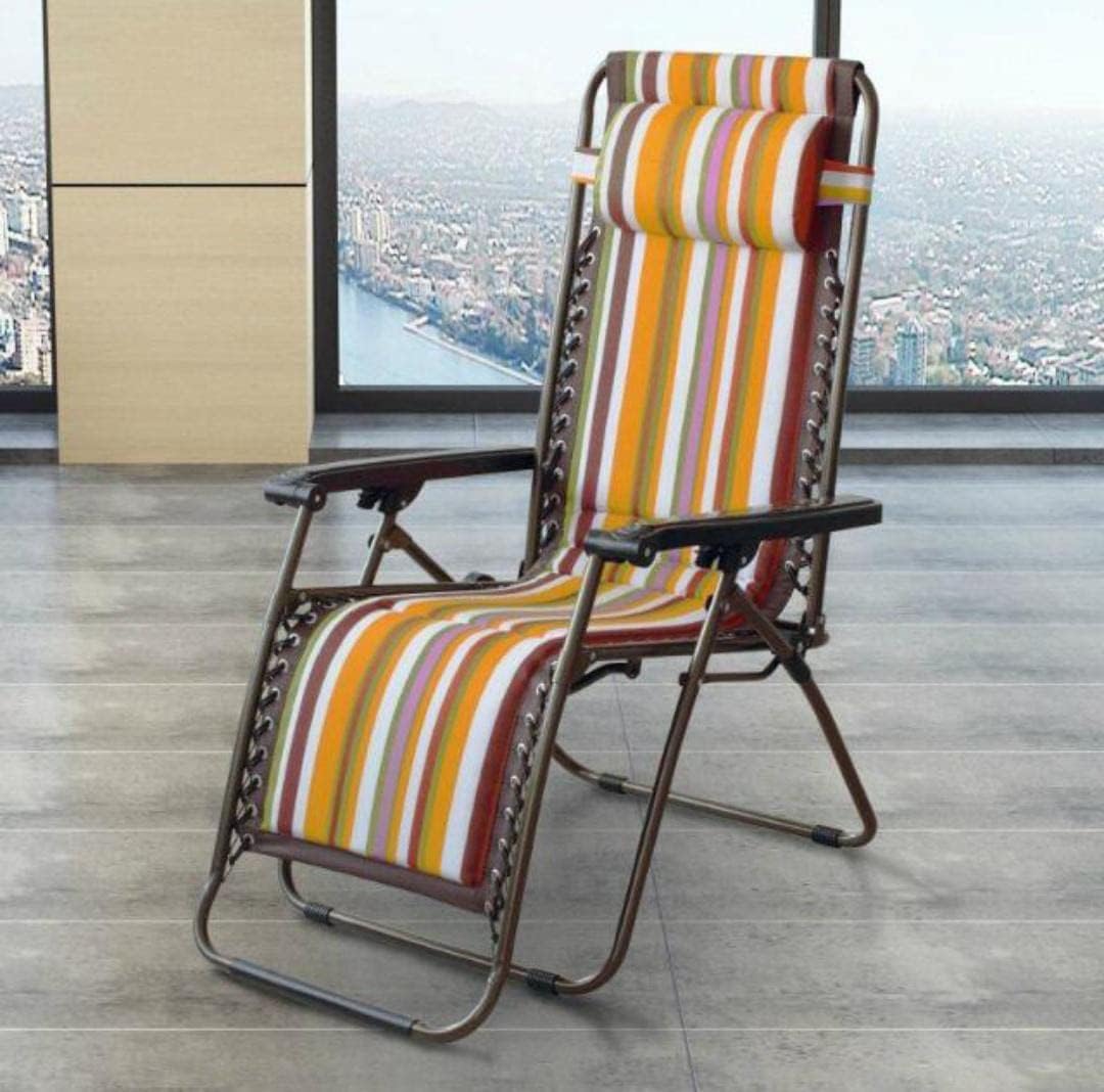 Portable Folding Relax Chair Cloth Recliners Anti Gravity Chair with Adjustable Pillow Professional Rest Chair Reclining Multi Colour Clothes Old People