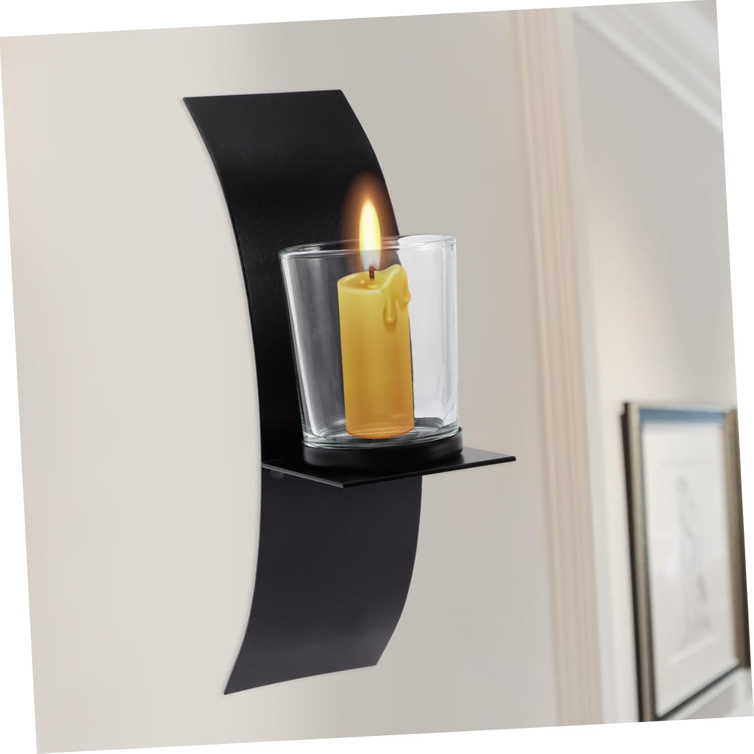 Decorative Wall Sconce Candle Holder Wrought Candle Stand for Living Room and Bedroom Wall Decor Accent for Style Decoration