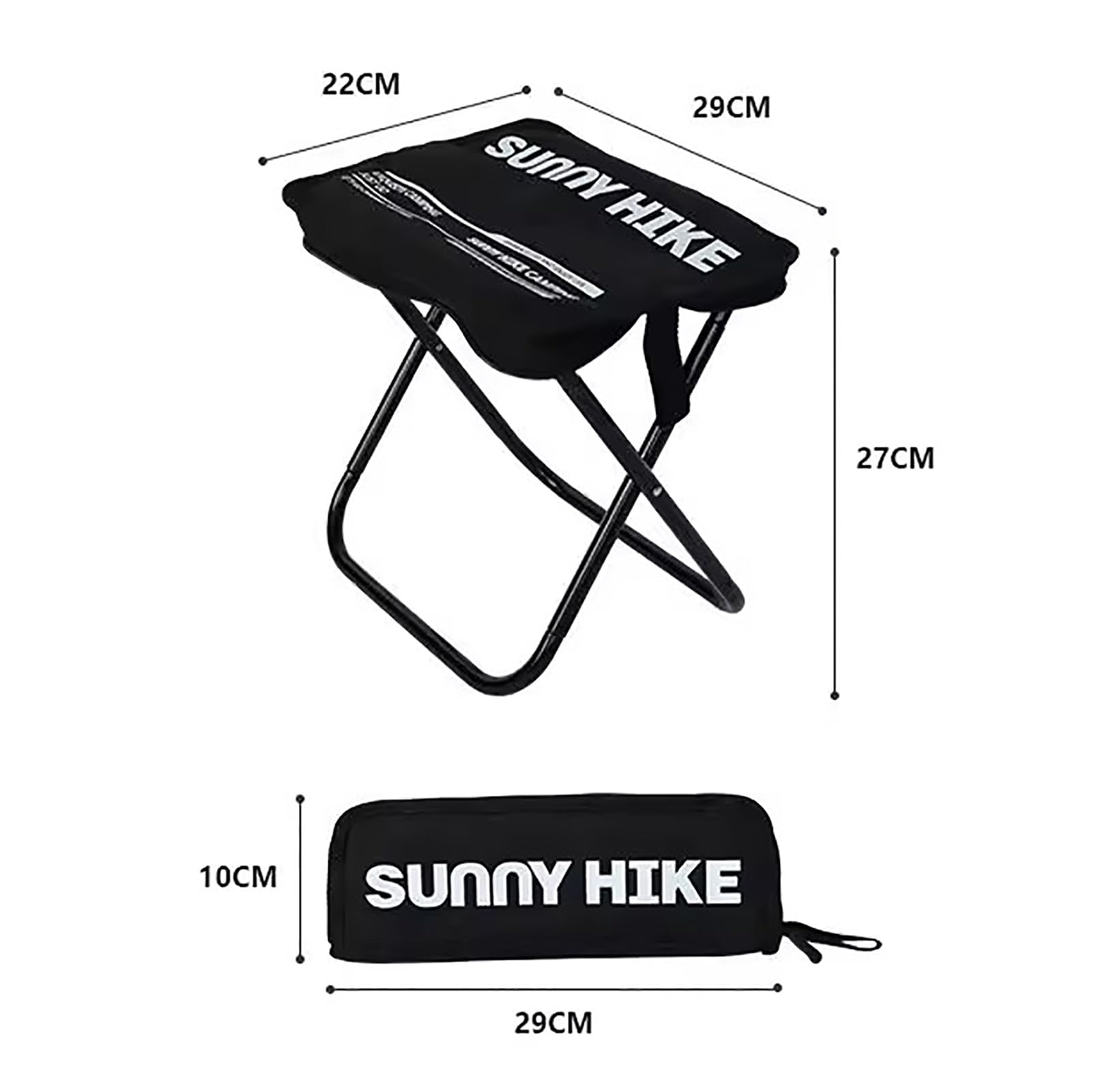 Fangool Folding Stool, Portable Foldable Lightweight Camping Stool, Mini Outdoor Folding Lazy Chair for Camping, Fishing, Picnic, Travelling and Hiking(Green)