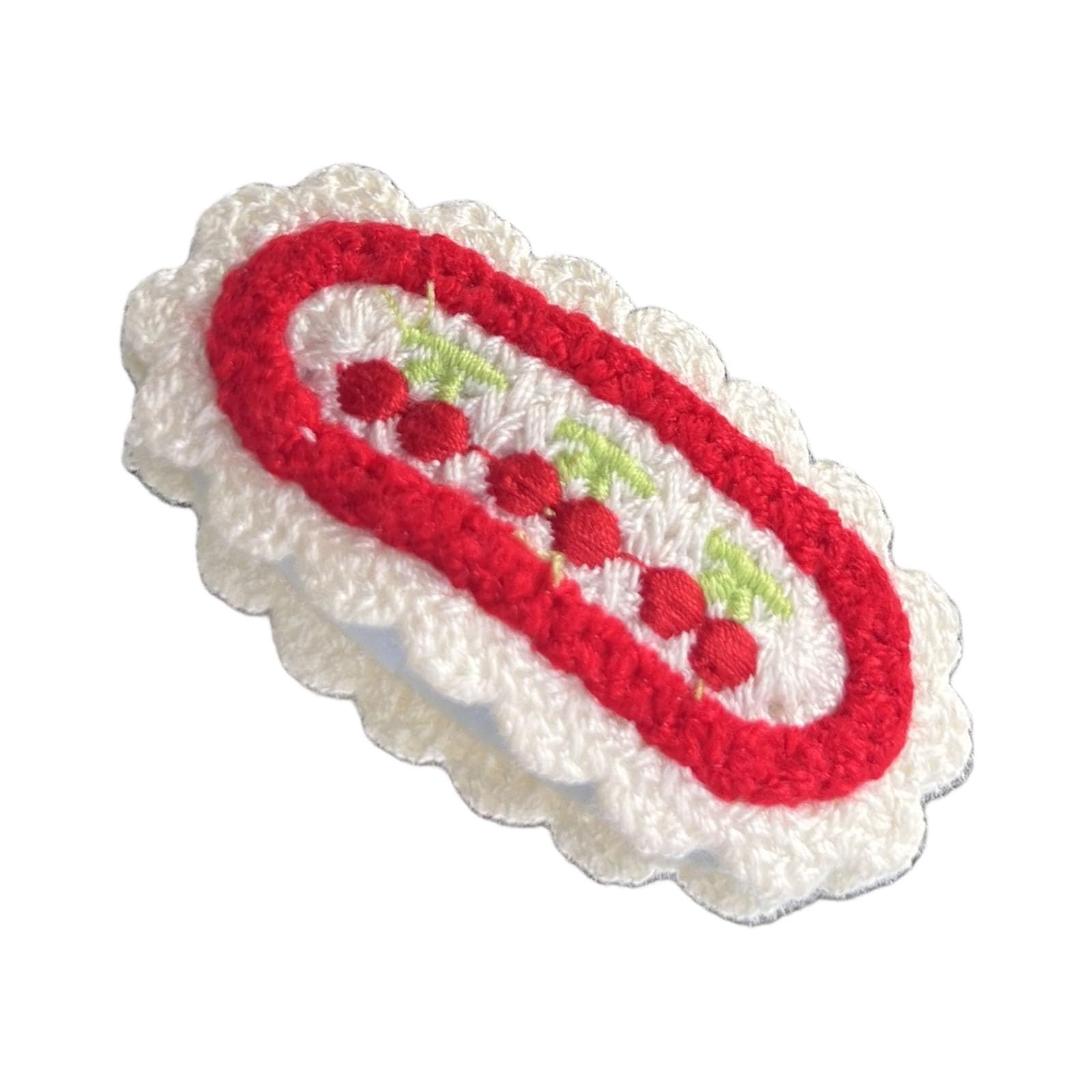 MICFENY Handmade Knitted Fruit Flower Hair Clip Nonslip Hairpin Girl's Heart Bangs Headdress For Women Teens