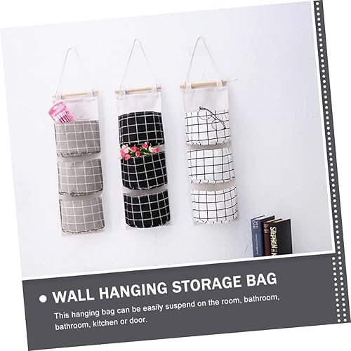 Miniatura 4 de Cabilock 3 bolsas de almacenamiento para la pared de la puerta, para juguetes, bolsillos de almacenamiento para colgar sobre la puerta, organizador