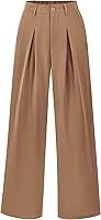 BTFBM Women's High Waist Palazzo Pants: Casual Wide Leg Trousers with Pockets for Work Office Business Suits