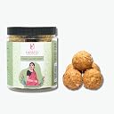 Nuskha Kitchen Peanut Coconut Laddu | Coconut Laddoo | Pregnancy Food | Healthy Pregnancy Laddu | Natural | Gluten-Free | No Added Sugar | In Pure A2 Cow Bilona Ghee | With Jaggery Sugar Free | No Artificial Flavours and Preservatives Free | Healthy Sweets | 400 gms gallery image