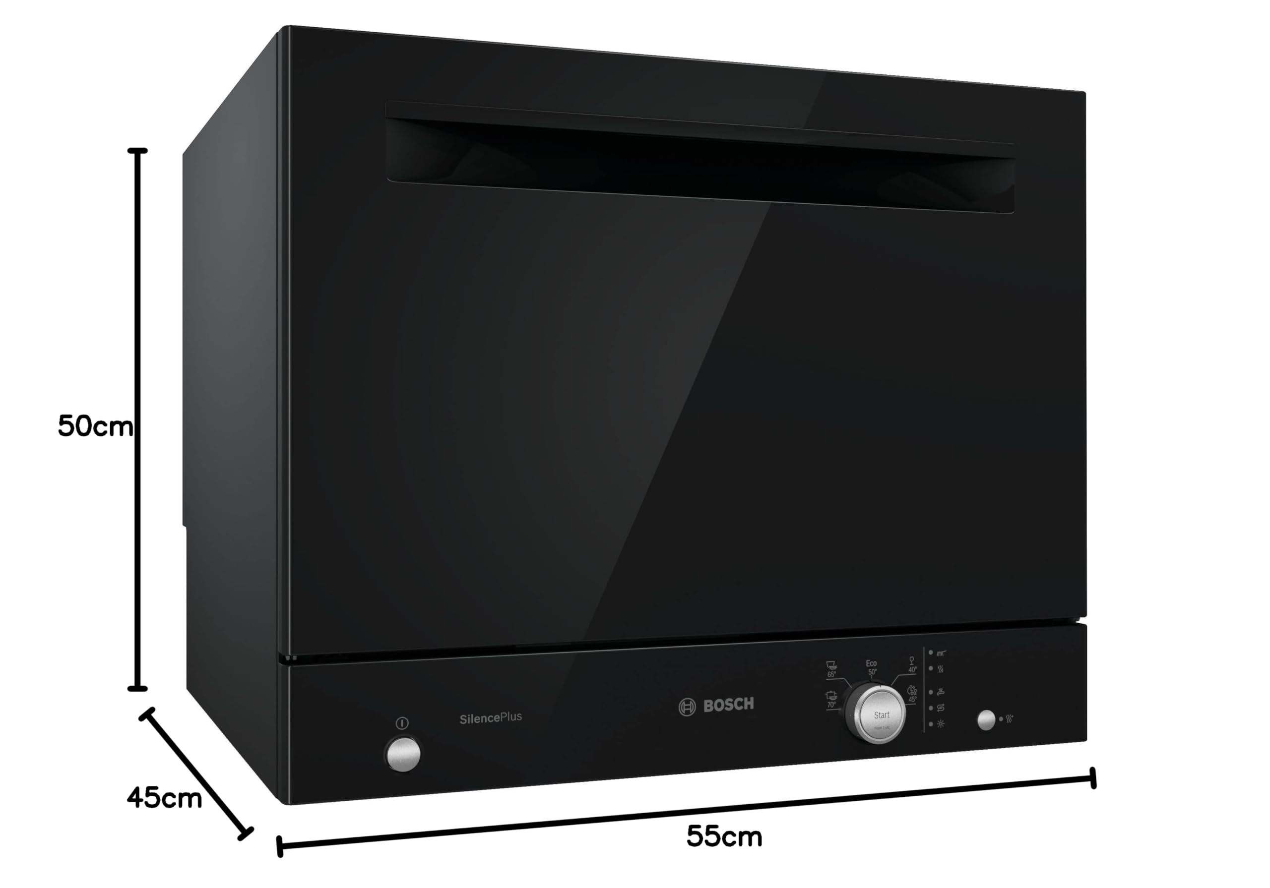 Bosch Lave-vaisselle Compact Série 2 SKS51E36EU 55 cm 6 couverts EcoSilence Drive Noir