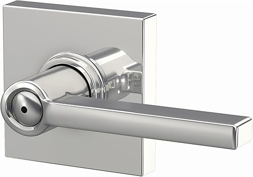 Miniatura 325 de Schlage Latitude F10 LAT 622 CEN Manija de paso con roseta Century, para pasillo y armario, negro mate Mate negro
